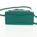 Miu Miu Matelasse Hand Bag Leather 2way Green Gold Auth 143983M-6