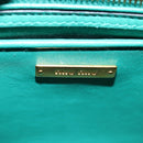 Miu Miu Matelasse Hand Bag Leather 2way Green Gold Auth 143983M-26
