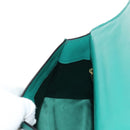 Miu Miu Matelasse Hand Bag Leather 2way Green Gold Auth 143983M-27