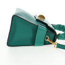 Miu Miu Matelasse Hand Bag Leather 2way Green Gold Auth 143983M-5