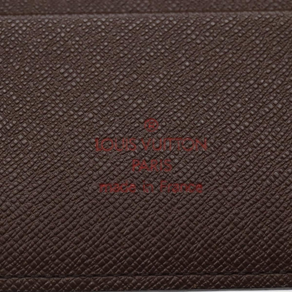 LOUIS VUITTON Damier Ebene Agenda GM Day Planner Cover R20107 LV Auth 143991
