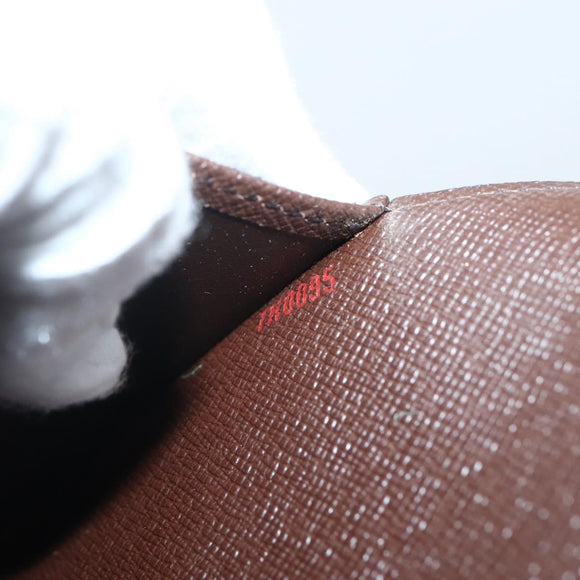 LOUIS VUITTON Damier Ebene Agenda GM Day Planner Cover R20107 LV Auth 143991