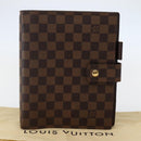 LOUIS VUITTON Damier Ebene Agenda GM Day Planner Cover R20107 LV Auth 143991-12