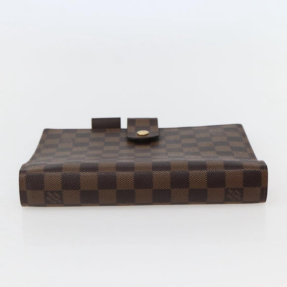 LOUIS VUITTON Damier Ebene Agenda GM Day Planner Cover R20107 LV Auth 143991