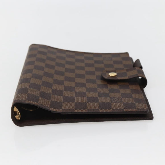 LOUIS VUITTON Damier Ebene Agenda GM Day Planner Cover R20107 LV Auth 143991