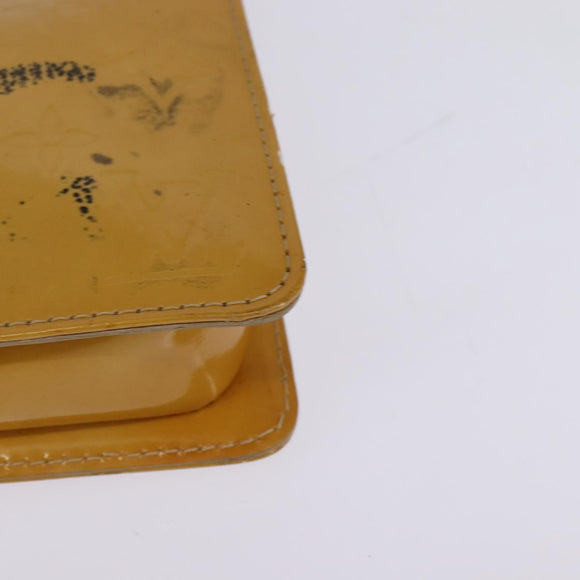 LOUIS VUITTON Monogram Vernis Lexington Pouch Beige M91010 LV Auth 143992