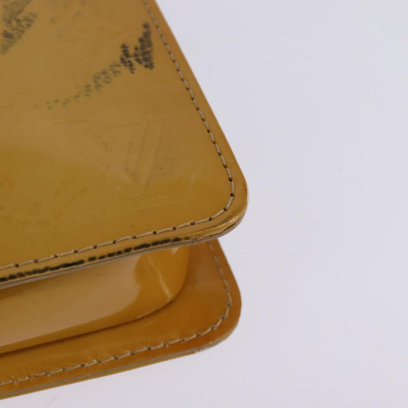 LOUIS VUITTON Monogram Vernis Lexington Pouch Beige M91010 LV Auth 143992