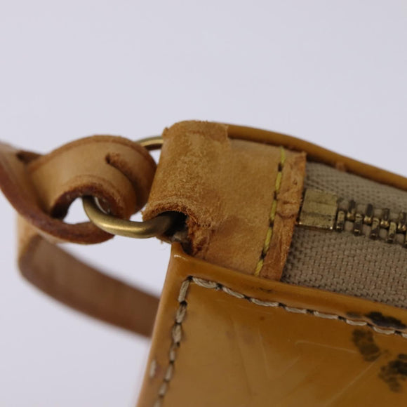 LOUIS VUITTON Monogram Vernis Lexington Pouch Beige M91010 LV Auth 143992