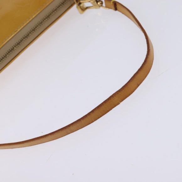 LOUIS VUITTON Monogram Vernis Lexington Pouch Beige M91010 LV Auth 143992