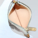 LOUIS VUITTON Multicolor Pochette Cles Coin Purse White M92655 LV Auth 143993-11