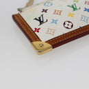 LOUIS VUITTON Multicolor Pochette Cles Coin Purse White M92655 LV Auth 143993-14