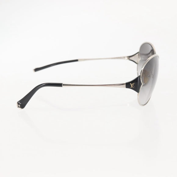 LOUIS VUITTON Daisy Sunglasses Metal Silver Z0261U LV Auth 143996