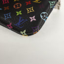 LOUIS VUITTON Multicolor Pochette Cles Coin Purse Black M13664 LV Auth 143998SM-17