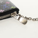 LOUIS VUITTON Multicolor Pochette Cles Coin Purse Black M13664 LV Auth 143998SM-9