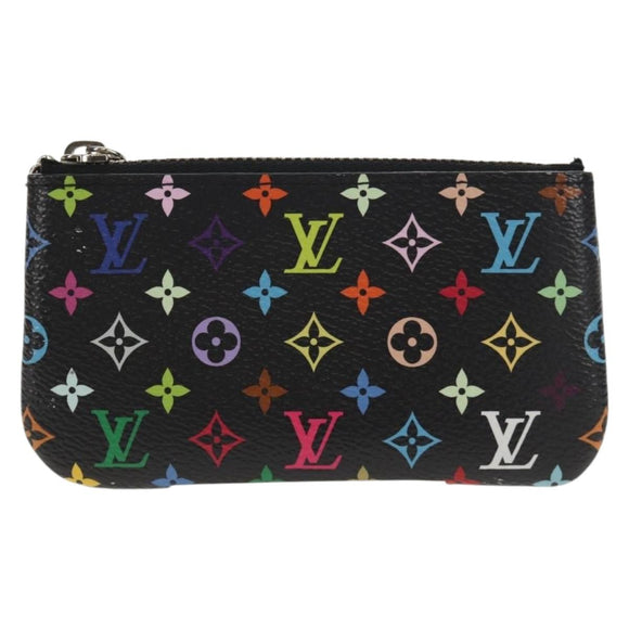 LOUIS VUITTON Multicolor Pochette Cles Coin Purse Black M13664 LV Auth 143998SM