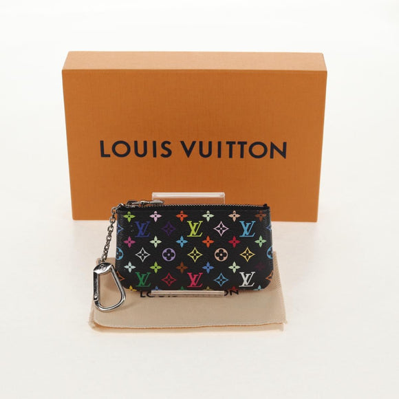 LOUIS VUITTON Multicolor Pochette Cles Coin Purse Black M13664 LV Auth 143998SM