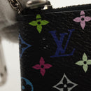 LOUIS VUITTON Multicolor Pochette Cles Coin Purse Black M13664 LV Auth 143998SM-2