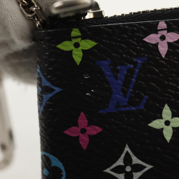 LOUIS VUITTON Multicolor Pochette Cles Coin Purse Black M13664 LV Auth 143998SM