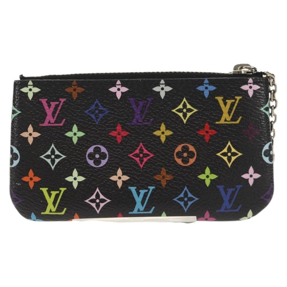 LOUIS VUITTON Multicolor Pochette Cles Coin Purse Black M13664 LV Auth 143998SM