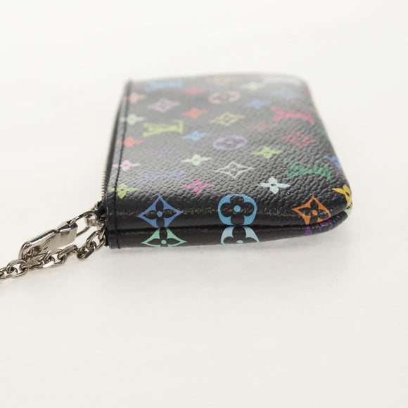 LOUIS VUITTON Multicolor Pochette Cles Coin Purse Black M13664 LV Auth 143998SM