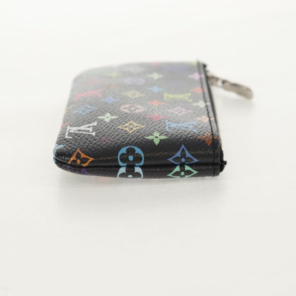 LOUIS VUITTON Multicolor Pochette Cles Coin Purse Black M13664 LV Auth 143998SM