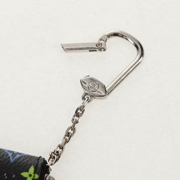 LOUIS VUITTON Multicolor Pochette Cles Coin Purse Black M13664 LV Auth 143998SM