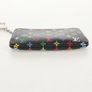 LOUIS VUITTON Multicolor Pochette Cles Coin Purse Black M13664 LV Auth 143998SM-6