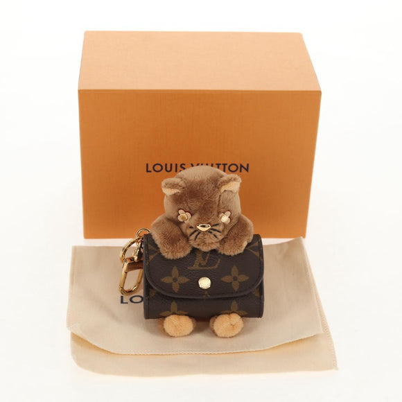 LOUIS VUITTON Monogram LV Cute Monogram Charm Brown M01561 LV Auth 144001SM