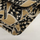 CHANEL Matelasse Chain Shoulder Bag Nylon Brown Gold CC Auth 144002AM-12