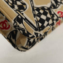 CHANEL Matelasse Chain Shoulder Bag Nylon Brown Gold CC Auth 144002AM-13