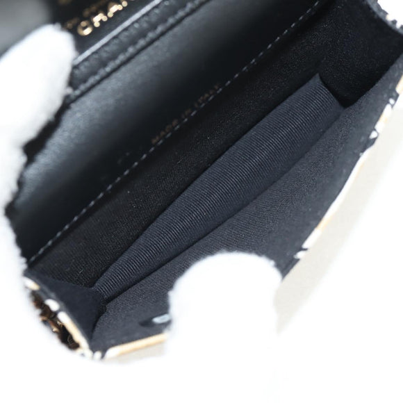 CHANEL Matelasse Chain Shoulder Bag Nylon Brown Gold CC Auth 144002AM