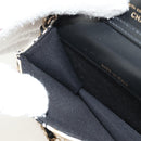 CHANEL Matelasse Chain Shoulder Bag Nylon Brown Gold CC Auth 144002M-22