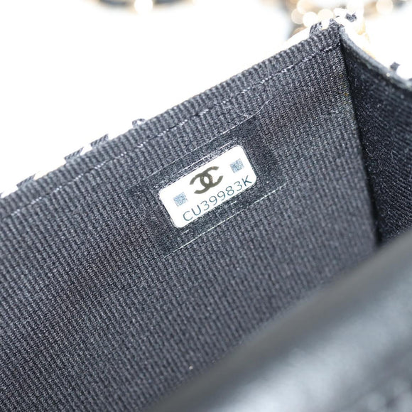 CHANEL Matelasse Chain Shoulder Bag Nylon Brown Gold CC Auth 144002AM