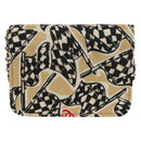 CHANEL Matelasse Chain Shoulder Bag Nylon Brown Gold CC Auth 144002M-2