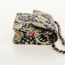 CHANEL Matelasse Chain Shoulder Bag Nylon Brown Gold CC Auth 144002M-4