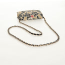 CHANEL Matelasse Chain Shoulder Bag Nylon Brown Gold CC Auth 144002M-7