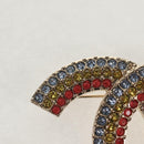 CHANEL COCO Mark Brooch metal Multicolor CC Auth 144003SM-2