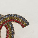 CHANEL COCO Mark Brooch metal Multicolor CC Auth 144003SM-3