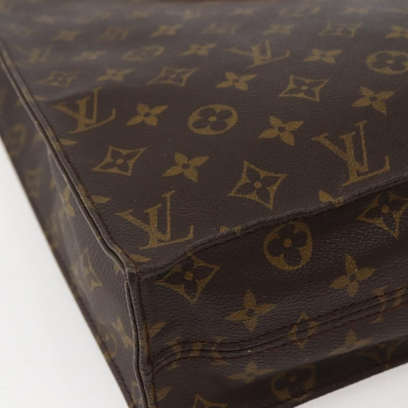 LOUIS VUITTON Monogram Sac Plat Hand Bag M51140 LV Auth 144010