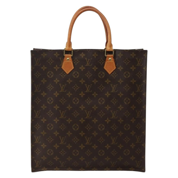 LOUIS VUITTON Monogram Sac Plat Hand Bag M51140 LV Auth 144010