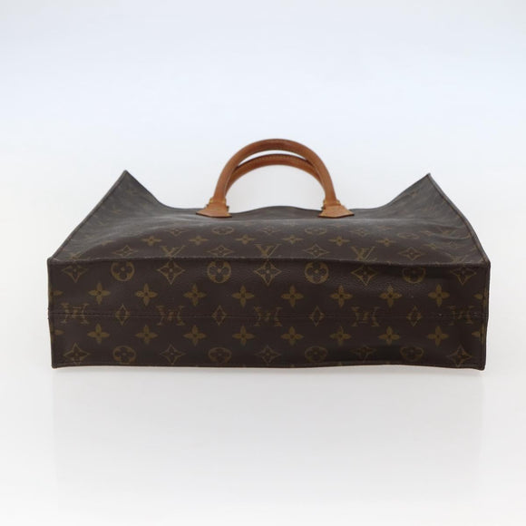 LOUIS VUITTON Monogram Sac Plat Hand Bag M51140 LV Auth 144010