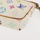 LOUIS VUITTON Multicolor Pochette Accessoires Pouch White M92649 LV Auth 144020-13