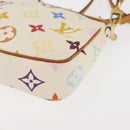 LOUIS VUITTON Multicolor Pochette Accessoires Pouch White M92649 LV Auth 144020-15
