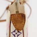 LOUIS VUITTON Multicolor Pochette Accessoires Pouch White M92649 LV Auth 144020-16