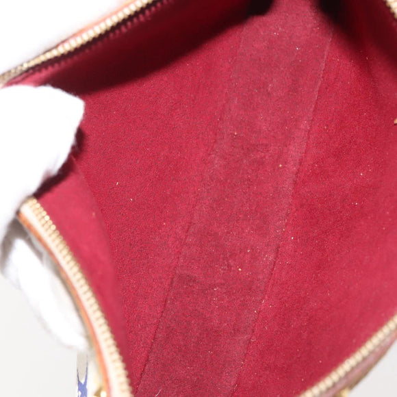 LOUIS VUITTON Multicolor Pochette Accessoires Pouch White M92649 LV Auth 144020