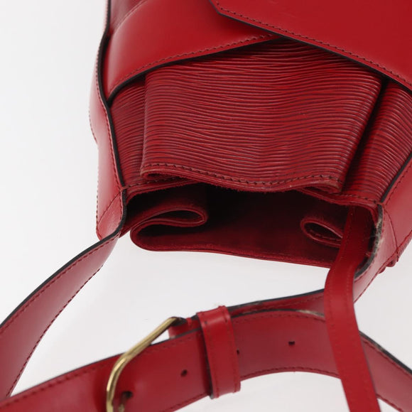 LOUIS VUITTON Epi Sac Depaule GM Shoulder Bag Red M80197 LV Auth 144021