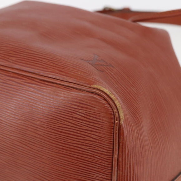 LOUIS VUITTON Epi Petit Noe Shoulder Bag Brown M44103 LV Auth 144023