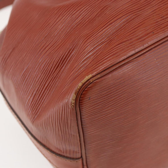 LOUIS VUITTON Epi Petit Noe Shoulder Bag Brown M44103 LV Auth 144023
