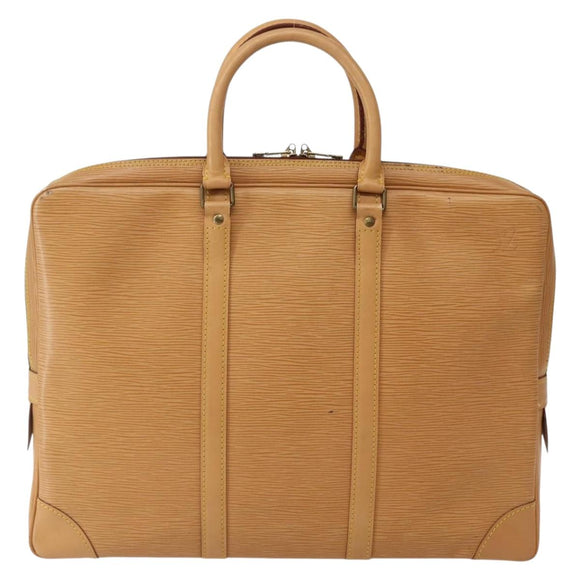 LOUIS VUITTON Epi Porte Documents Voyage Business Bag Beige M54476 Auth 144024