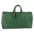 LOUIS VUITTON Epi Keepall 50 Boston Bag Green M42964 LV Auth 144025-1